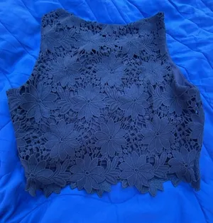 Lulus Navy Blue Floral Lace Two-Piece Set Size S thumbnail 9