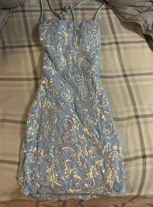Windsor BLUE SPARKLY  HOCO DRESS thumbnail 1