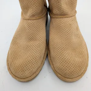 UGG Classic Unlined Mini Perf 1016852 Tan Perforated Suede Ankle Boots Womens 7 thumbnail 4