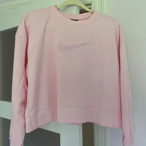 Pink Nike Crewneck with Terry-Cloth Logo thumbnail 1