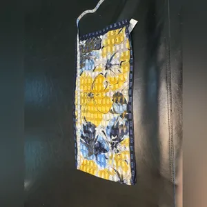 Christopher & Banks Yellow and Blue Floral Lightweight Scarf NWT thumbnail 7