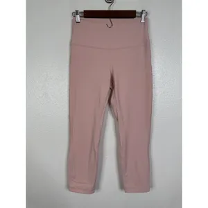 Lululemon Align High-Rise Crop 23 Pink Mist Nulu Yoga Leggings Size 8 thumbnail 4
