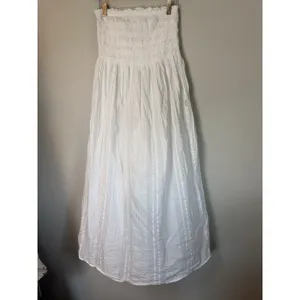 Sea Level Smocked Bodice Cotton Seersucker Cover-Up Dress Sz M NWOT NEW $115 thumbnail 11