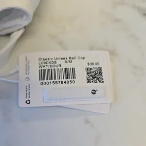 Lululemon Athletica White Cap with Neon Green Embroidery thumbnail 3