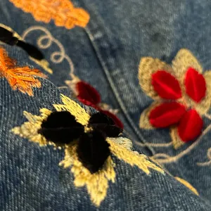 TANTRUMS Denim Embroidered Jacket 100% Cotton Size XXL. thumbnail 6