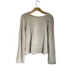 Free People Oatmeal Bell‎ Sleeve Sweater Boho Slouchy Knit Top Medium thumbnail 3