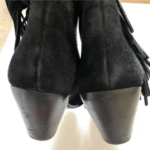 Sam Edelman Suede Leather Western Heeled Boots Black Size 10 thumbnail 8