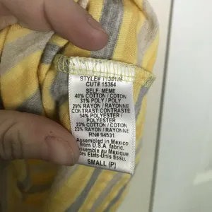 Anthropologie Testament Butter Yellow Stripe Y2K Babydoll Sleeveless Top - Small thumbnail 6