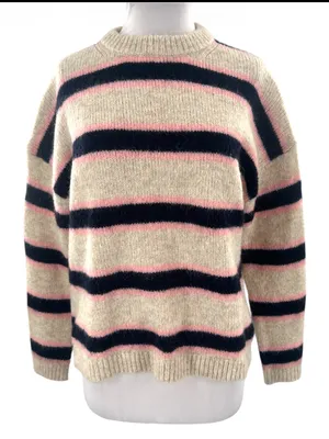 BODEN Fluffy Stripe Jumper sweater mohair wool‎ blend sz XS thumbnail 2
