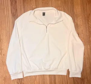 Emery Rose White Quarter Zip Size M thumbnail 1