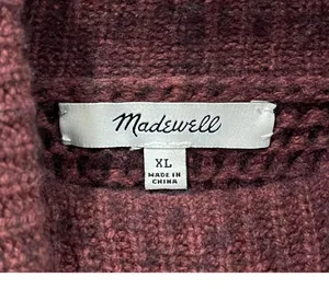 MADEWELL Burgundy Side-Button Turtleneck Sweater thumbnail 6