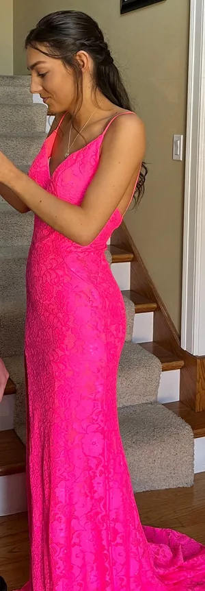 La Femme Pink Long Prom Dress thumbnail 4