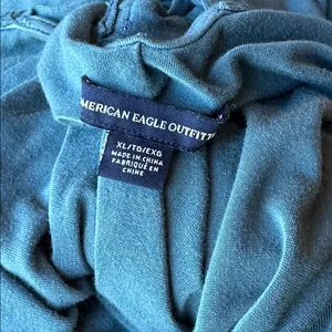 American Eagle Dark Teal Green Long Sleeve Criss Cross Back swing dress size XL thumbnail 3