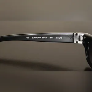 Burberry Polarized Sunglasses 8375/S Black Designer Sunnies Authentic + Case thumbnail 7