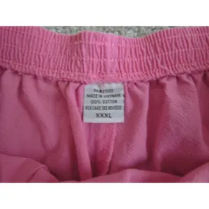 Vintage 90s Cotton Pajama Set‎ XXXL Pink Cotton Floral Embroidered Button Up thumbnail 14