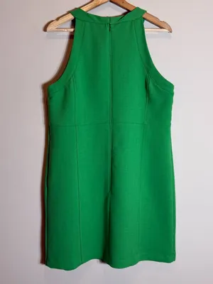 Boden Sleeveless Mini Shift Dress Women's 8R Kelly Green Preppy Cocktail Career thumbnail 10