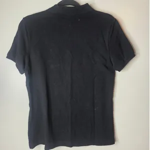 Lauren Ralph Lauren Womens Size Medium Black Short Sleeve Embroidered Polo thumbnail 3
