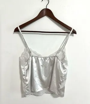 SheIn White Silk Pajama Set thumbnail 2