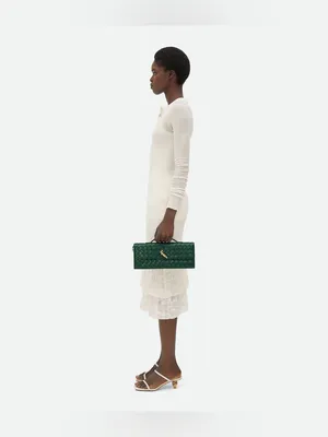Green Woven Evening Clutch Crossbody Bag thumbnail 4