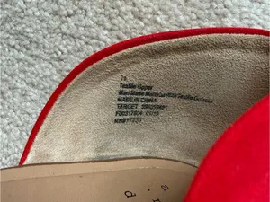 A New Day Red Faux Suede d’Orsay Flats Women’s Size‎ 11 thumbnail 12