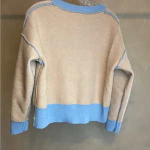 Womens Floral sky Blue Long Sleeve Ribbed Neckline Casual Sweater/Cardigan|Sz:S thumbnail 14