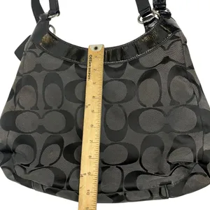 Coach Soho Signature Black Large Hobo Shoulder Bag E1271-F19251 thumbnail 9