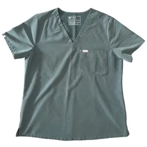 Figs Womens Size L Slate Gray Green Catarina One Pocket Medical Scrub Top FW1000 thumbnail 1