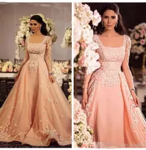 Pink Ball Gown/Prom Dress With Train thumbnail 2