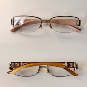 Christian Dior RARE Gold Baguette Jeweled CD3706 NLY 135 Eyeglasses Bella‎ Hadid thumbnail 2