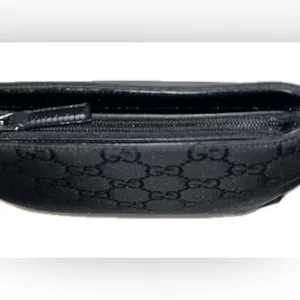 Authentic Gucci Black GG Monogram Shoulder Bag thumbnail 5