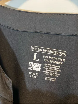 Light Bare UPF 50 UV Protection‎ Dress Athletic Black Large thumbnail 3