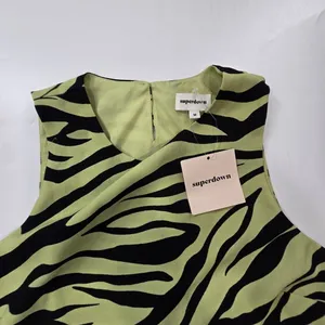 Superdown Ivana Cut Out Maxi in Green Zebra Medium thumbnail 7