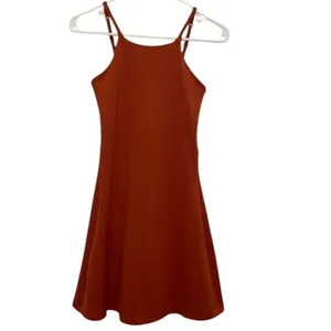 Girlfriend Collective Naomi Lined Mini Workout Dress in Lava Red L thumbnail 2