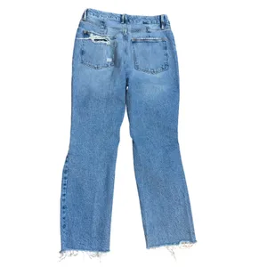 Good American High Rise Distressed Straight Leg Jeans sz‎ 8 thumbnail 2