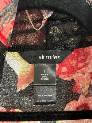 Ali Miles Floral Duster Cardigan Size L thumbnail 5