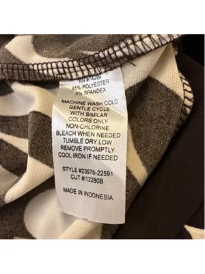 Brown and cream printed dress thumbnail 7