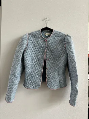 VTG 80s Vera Bradley Indiana Quilted Crop Jacket size Large thumbnail 2