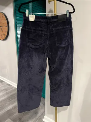 FREE PEOPLE NWT We The Free Deep Trance Dropped Corduroy Jeans / Deep Seas thumbnail 7