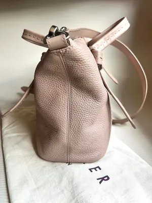 Ted Baker Olmia Knotted Handle Tote Bag Beige Nude Leather Crossbody thumbnail 5