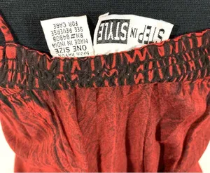 Vintage Step In Style Red & Black Embroidered Dress thumbnail 10