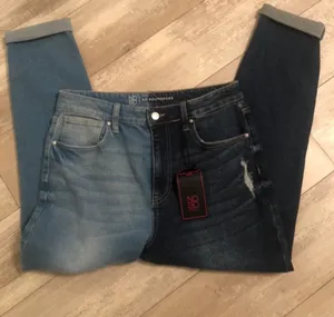 Adorable 2 Toned Jeans Blue thumbnail 1