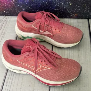 Mizuno Womens Wave‎ Inspire 18 Running Shoes Rosette Snow White Women Sz 10 US thumbnail 1