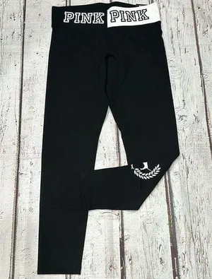 Pink Yoga Cotton Leggings Size Large thumbnail 1