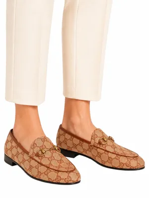 Gucci Jordaan GG Monogram Horsebit Loafer Ruggine Rust Size 40.5 thumbnail 1