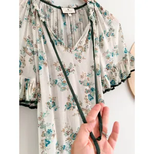 Tuckernuck | Tnuck‎ Beach | Coverup Delphinium Bloom Maxi Cassis Caftan | Sz S thumbnail 4
