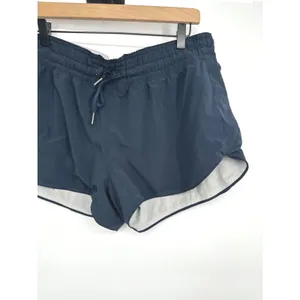 Lululemon Reversible Shorts Women 10 Navy Blue Grey Lined Athletic Running Gym thumbnail 2