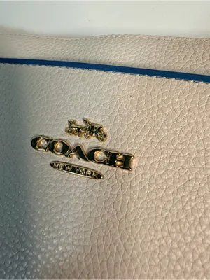 Coach Chalk Crossbody with Pink Trim and Blue Accent thumbnail 7