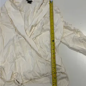 Theory Wrap-Front 100% Silk Long-Sleeve Blouse: Size Medium thumbnail 8
