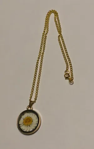 Press Flower Pendant Necklace Multi thumbnail 1