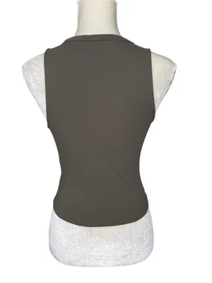 Express Green Fitted Stretchy Grommet Sleeveless Tank Top Women’s Size S thumbnail 3